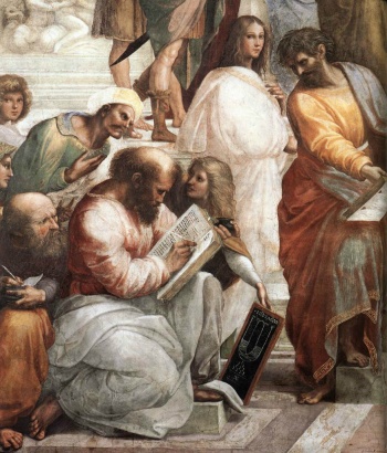 Pythagoras, detail uit De school van Athene door Raphaël 1509